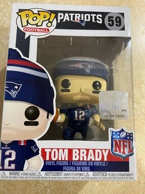 Funko Pop! Tom Brady NFL New England Patriots Vinyl Figurine #59 NEW Blue Jersey